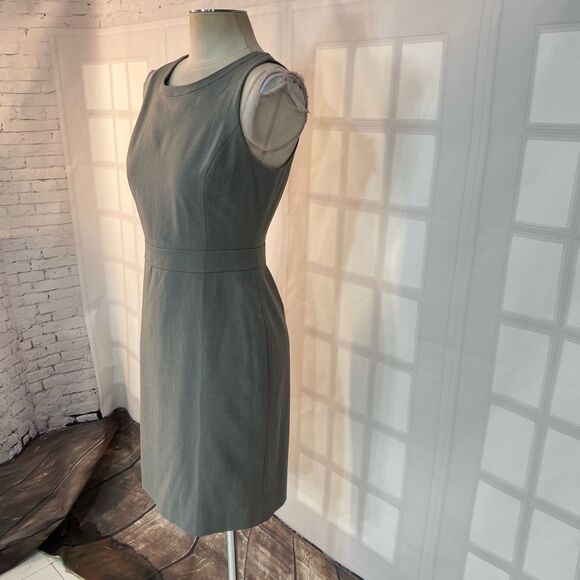 J crew gray sleeveless sheath business professional sheath dress size 2 - Picture 3 of 10
